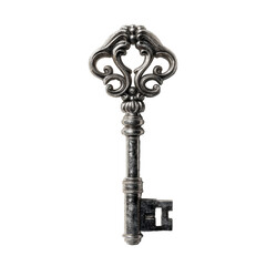 Skeleton key of shadows, ultra realistic uhd photo, on transparent background