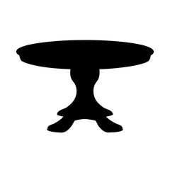 dining table vector silhouette icon - perfect for furniture icons, decals, or SVG crafts.