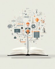 Creative illustration of knowledge tree from book.