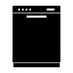 dishwashervector silhouette icon - perfect for electronics-themed crafts, decals, or SVG projects.