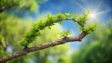 Fototapeta premium Spring Branch with New Growth