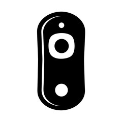 doorbell cameravector silhouette icon - perfect for electronics-themed crafts, decals, or SVG projects.