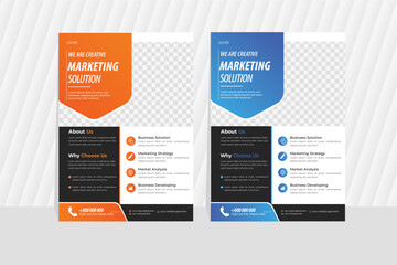 Creative Flyer Layout  and editable vector template design