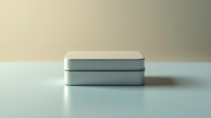 Modern Square Tin Container