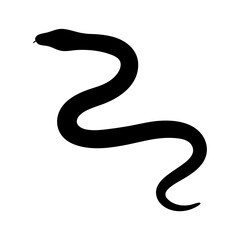 eel vector silhouette icon - ideal for fishing logos, seafood icons, and aquatic-themed graphics.