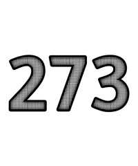 Black and white color numbers 273