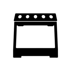 electric stovevector silhouette icon - perfect for electronics-themed crafts, decals, or SVG projects.