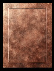 Fototapeta premium Copper textured background with frame close up shot for abstract design element and graphic resource material