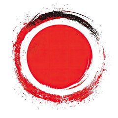 Red circle with textured border