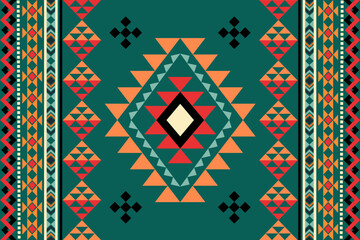 Navajo pattern Native America South Western ethnic decor style. tribal vector seamless pattern. Indian ornament Boho geometric ornament.folk.orientel. Mexican blanket, rug. Woven carpet