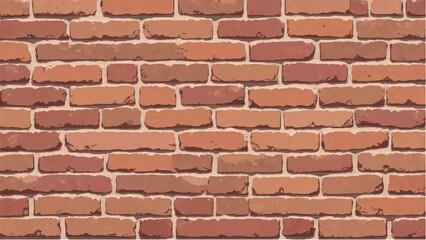 Brick wall background. Close-Up View of Classic Brick Wall. Illustration of a Red Brick Wall with Weathered and Textured Surface