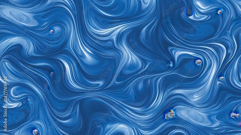Poster abstract blue water surface pattern with swirling reflections. seamless vector design for background