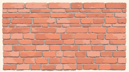 Obraz premium Brick wall background. Close-Up View of Classic Brick Wall. Illustration of a Red Brick Wall with Weathered and Textured Surface