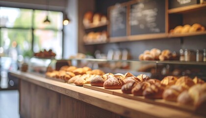 Delicious freshly baked bread and pastries displayed in a charming bakery shop