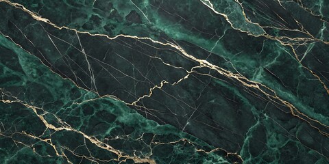 Rich Green Marble Pattern with Striking Gold Veins – Ideal for Walls, Floors & Countertops