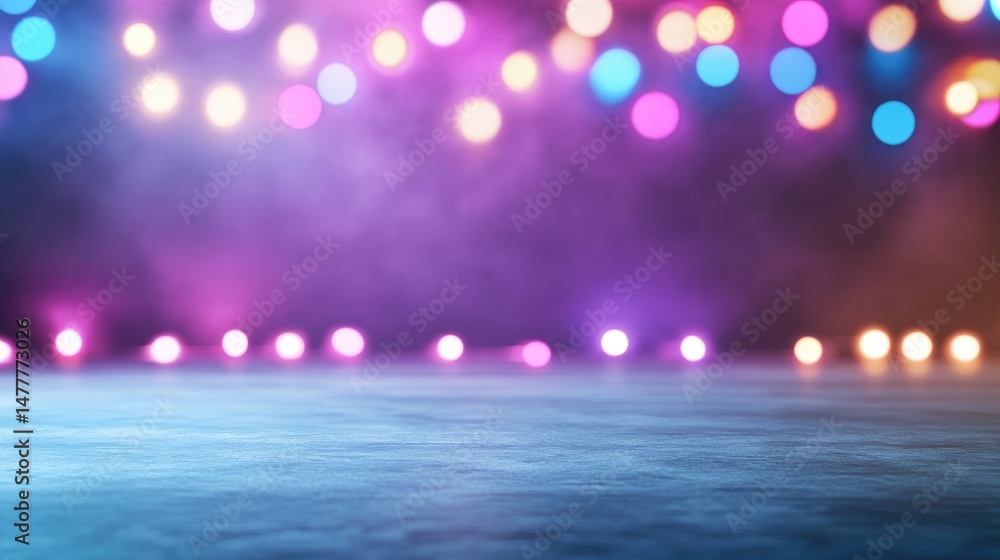 Aufkleber dreamy soft bokeh lights background with textured surface for festive overlay and creative design