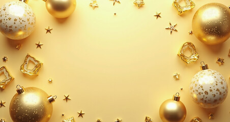 golden christmas baubles