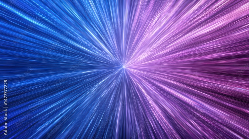 Poster vibrant explosion of light rays creating a colorful abstract background in blue and pink hues