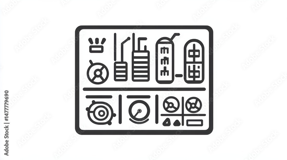 Poster control panel production icon. element of production for mobile concept and web apps icon. outline, 