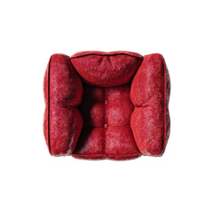 Toy sofa cushion, ultra realistic uhd photo, on transparent background