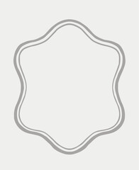 Wavy crest frame. Wedding monogram frame.