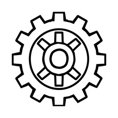 Obraz premium Elegant Gear Cogwheel Design Element Perfect for Mechanical Engineering Projects and Industrial Branding
