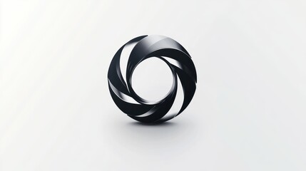Naklejka premium Abstract black ring design