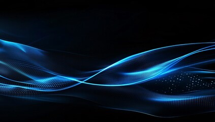 Fototapeta premium Futuristic Digital Background with Glowing Blue and Purple Lights