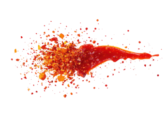 Spattering of a fiery liquid