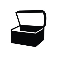 jewelry box vector silhouette icon - perfect for furniture icons, decals, or eps crafts.