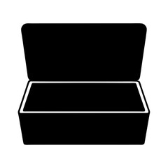 jewelry box vector silhouette icon - perfect for furniture icons, decals, or SVG crafts.
