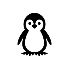 Obraz premium penguin, vector, black and white, illustration, wallpaper, image, silhouette
