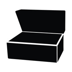 jewelry box vector silhouette icon - perfect for furniture icons, decals, or eps crafts.