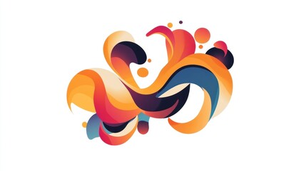 Obraz premium Abstract colorful dynamic shapes (1)