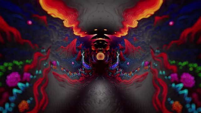 Psychedelic Mountains Seamless Looped Background