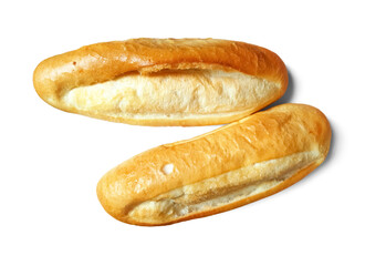 Fresh Vietnamese Bánh Mì Bread Rolls Isolated on Transparent Background