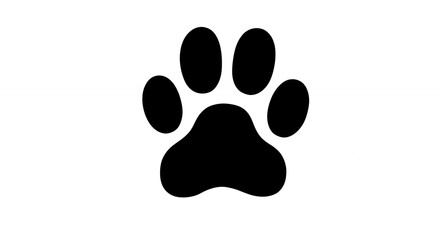 Black paw print graphic design