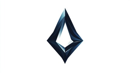 Abstract dark blue diamond shape