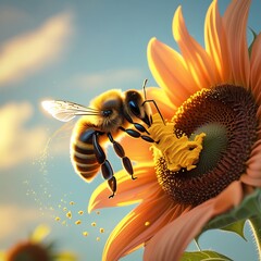 bee on flower