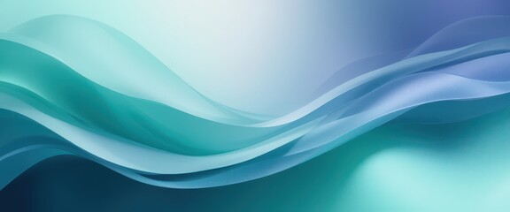 Fototapeta premium Serene Teal and Lavender Abstract Calming Waves of Color