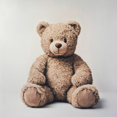 Obraz premium A charming and huggable teddy bear, perfect for comfort and a classic childhood companion.