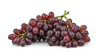 A grape bunch isolated on a pure white background