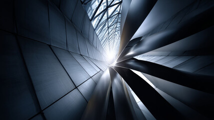 Turbine Blades, High Precision Engineering. Large Fan Stack Layer Metal Part Rotor In Jet Engine Or Steam Power Plant. High-speed motion blur of spinning turbine blades, dynamic energy