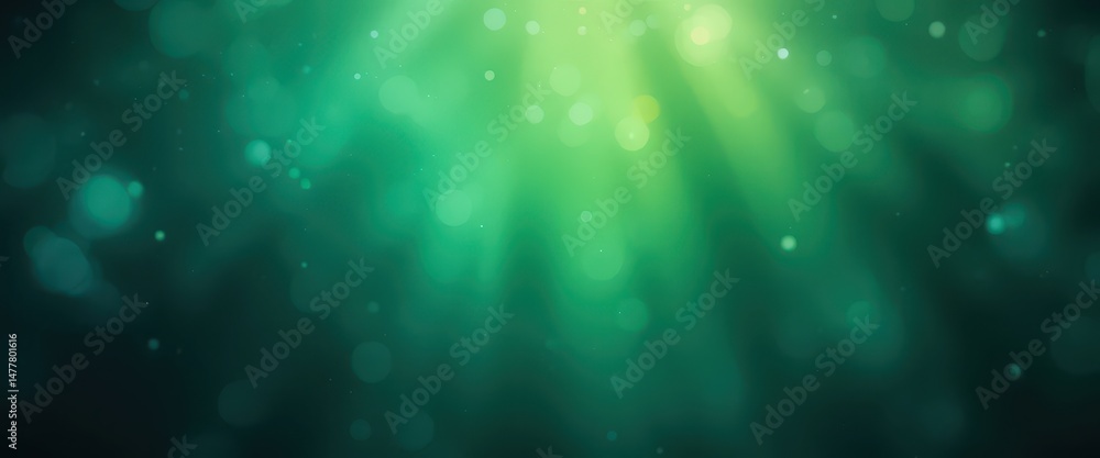 Poster luminous emerald green and teal gradient a lush forest-like abstract background