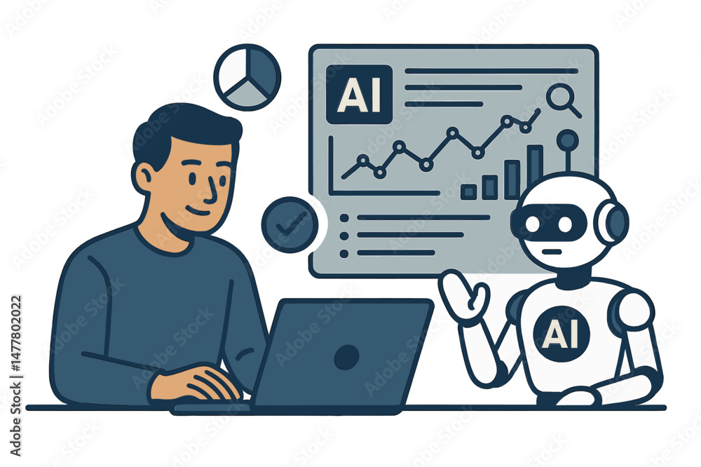 Poster ai technology for analyzing data, conducting research, planning, and generating work is utilized thr