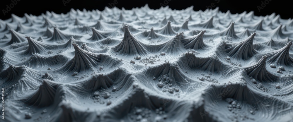 Poster abstract 3d render organic textured surface with protrusions and dips, resembling a biological struc