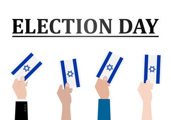 Election in the Israel. Election Concept. Vector Illustration.