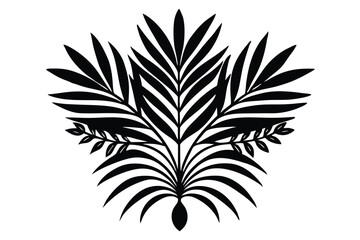 Floral Palm Leaf Design Vector
