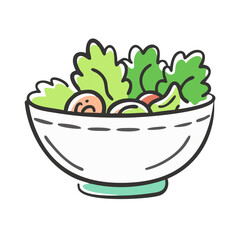 salad bowl icon, salad bowl vector illustration-simple illustration of salad bowl, perfect for salad bowl logos and icons