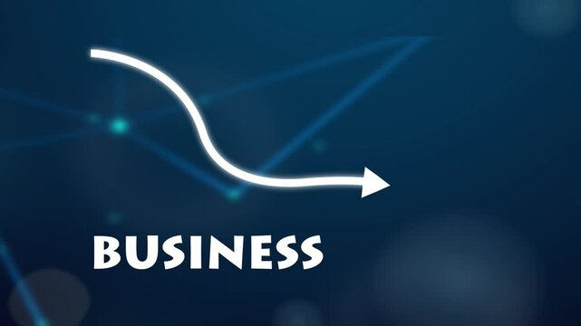 Animation of going downward bar chart falling stock index Graph arrow showing fluctuate trend Tickers Changing Motion Background decline decrease losses